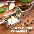 thumbnail image 4 of Garlic Press Alpha Grillers de acero inoxidable con pelador de silicona, 4 of 6
