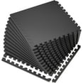 thumbnail image 1 of .;; Thick Sq Ft Rubber Top Exercise Equipment Mats High Density EVA Foam Mats with Rubber Top Interlocking Gym Flooring for Home Gym Protective Workout Mat /G, 1 of 9