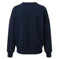 thumbnail image 5 of Sweatshirts Oversize pour Femmes Automne Col Rond en Polaire à Capuche Mode Décontractée Pull avec Poches, 5 of 5