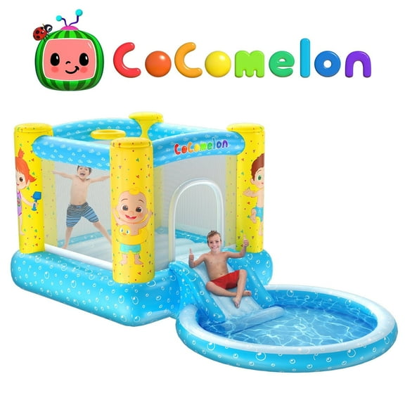 Moonbug Cocomelon Inflatable Bouncer with Slide & Pool