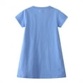 thumbnail image 5 of WIBACKER 2-7T Toddler Girl Short Sleeve Dress Rabbit Cotton Casual Applique Tunic Shirt Dresses, 5 of 7