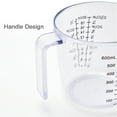 thumbnail image 5 of Tssuoun 3 Sizes Measuring Cup Jug Clear Plastic Baking Kitchen Set Flour Water Transparent 600ml, 5 of 8