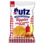 Utz Ripples Sizzlin' Summer Burger Potato Chips Family Size 7.75 oz