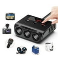 thumbnail image 2 of 7 in 1 Cigarette Lighter Adapter 110W 3-Socket Car Cigarette Lighter Splitter 4 USB Car Charger On/Off Switch 12V/24V Outlet for GPS Cameras Small Devices, 2 of 9