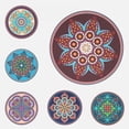 thumbnail image 2 of 1 Pack Round Bohemia Placemat,Washable Round Placemats Cup Coaster Kitchen Table Round Table Mats for Table Dinner Farmhouse Placemats 6.5 x 6.5 Inch, 2 of 7