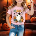 thumbnail image 3 of Girls Halloween Graphic Shirt Short Sleeve Tee Crewneck Cute Party Shirt for Toddler Youth, 3 of 4