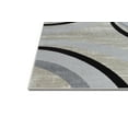 thumbnail image 5 of Allstar 8x10 Contemporary Accent Rug in Off White with Gainsboro Grey Abstract Crescent Shape design (7' 5" x 9' 8"), 5 of 9
