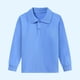 thumbnail image 1 of Ceisia Kids' Solid Color Long Sleeve Polo Shirt for Back-to-School & Casual Wear Sky Blue 130 Gifts, 1 of 4