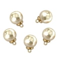 thumbnail image 4 of 5Pcs 16mm Plastic Pearl Buttons Charms for Sewing Scrapbooking Crafts Gold, 4 of 8