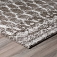 thumbnail image 4 of Addison Reston Boho Trellis Shag Khaki Area Rug, 4 of 8