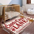thumbnail image 3 of Traditional Candy Cane Lane Christmas Soft Small Velvet Area Rugs Non Slip Indoor Floor Carpet for Living Room Bedroom Decor, 3 of 5