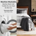 thumbnail image 5 of Mainstays Full/Queen Comforter Set, 5-Piece, All-Season, Grey Plaid, 5 of 12