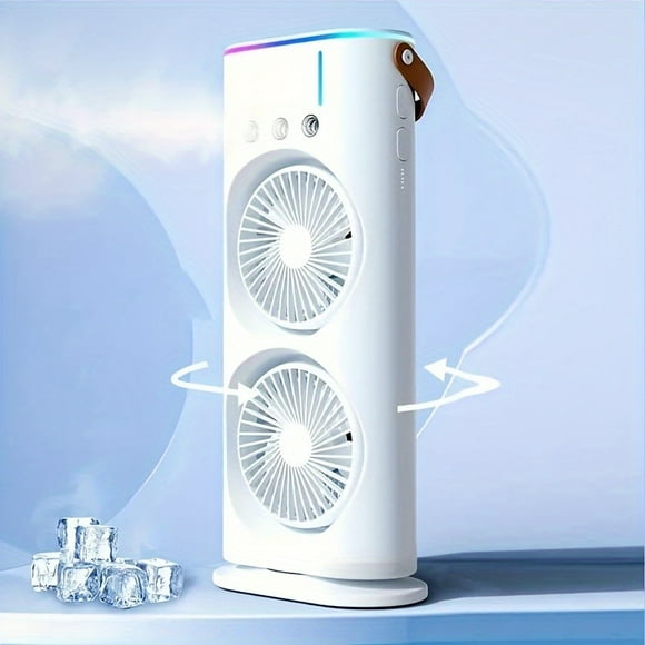 Efghong Portable Mist Cooling Fan - USB Powered, Indoor/Outdoor Use, Button Control, Multi-Component Design