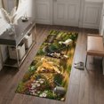 thumbnail image 3 of Hallway Runner Rug 2'x6', Cute Dog Kitchen Runner Rugs Non-Slip Carpet Mats, Famrhouse Welcome Garden Floral Botanical Bedside Rugs Runners Washable Floor Carpet for Bathroom Laundry Room, 3 of 8