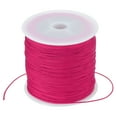 thumbnail image 1 of Unique Bargains 0.8mm x 109 Yard Nylon Satin Cord 0.8mm Beading String Braided Rope, Rose Red, 1 of 6