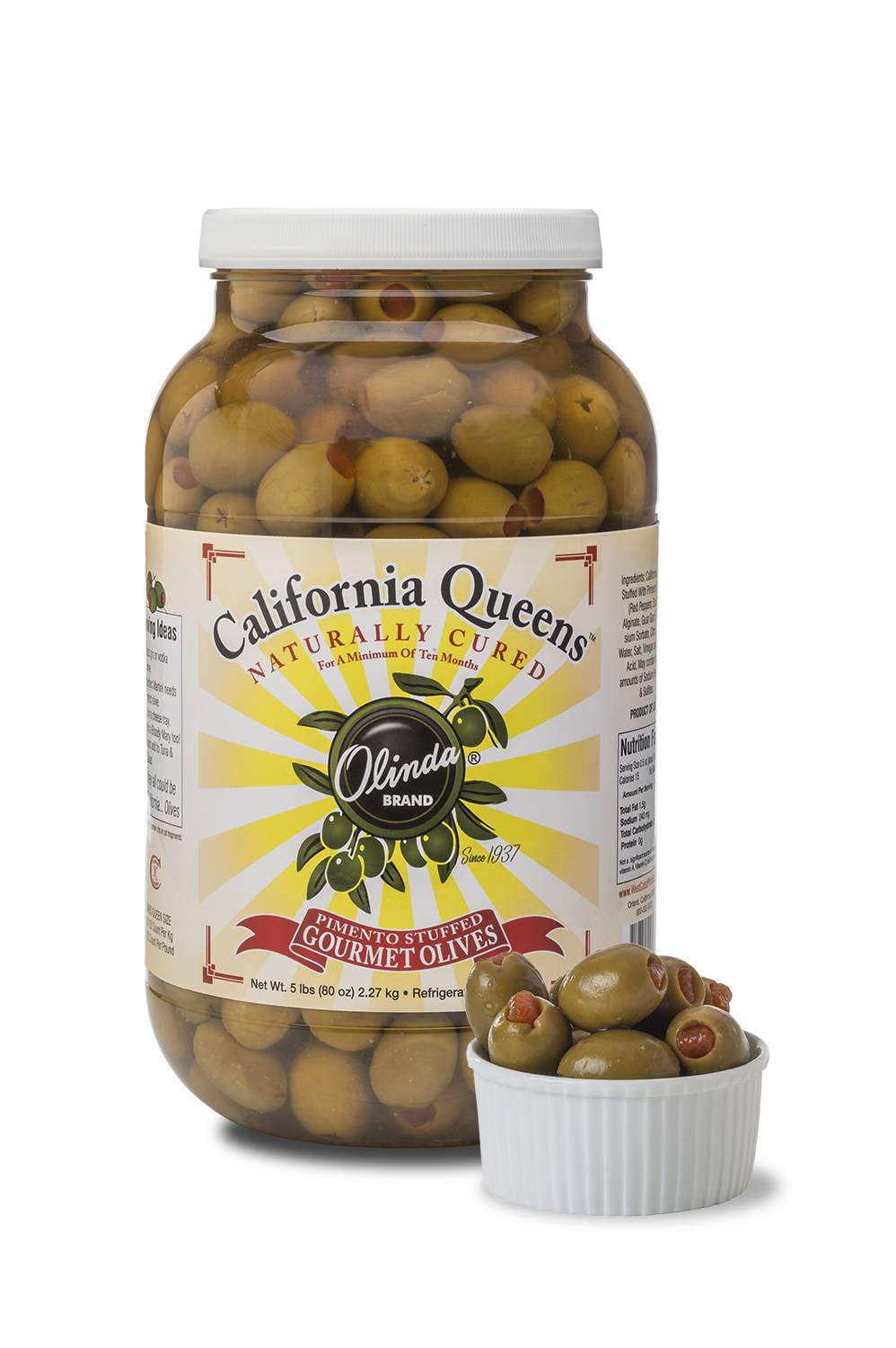 Copia Pimento Stuffed Queen Olives, 1 Gallon -- 4 per case. - Walmart