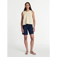thumbnail image 3 of Time and Tru Women's Lace and Ruffle Cotton Tank Top, Sizes XS-XXXL, 3 of 6