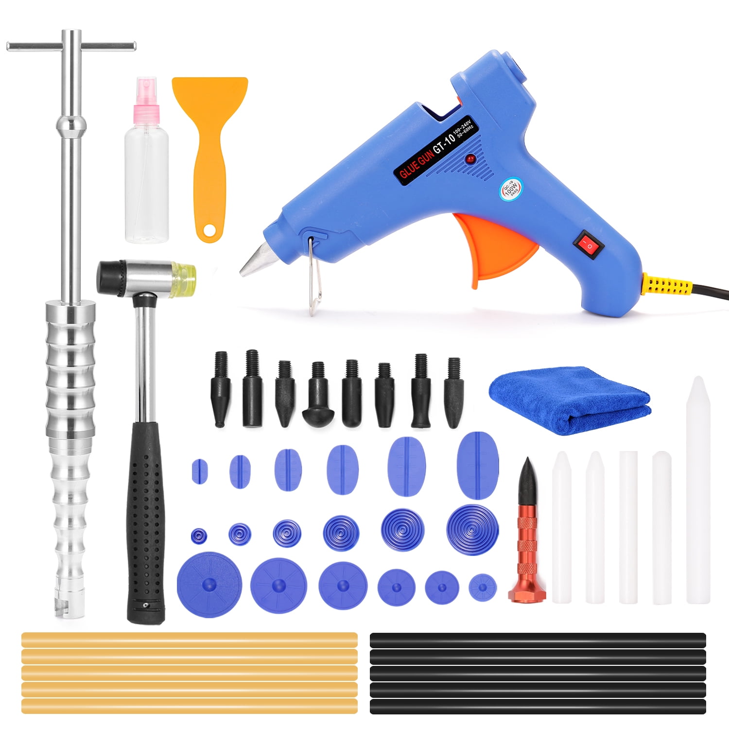 Details about   PDR Dent Lifter Puller Glue Tabs Set Car Hail Paintless Removal Repair Tools Kit 