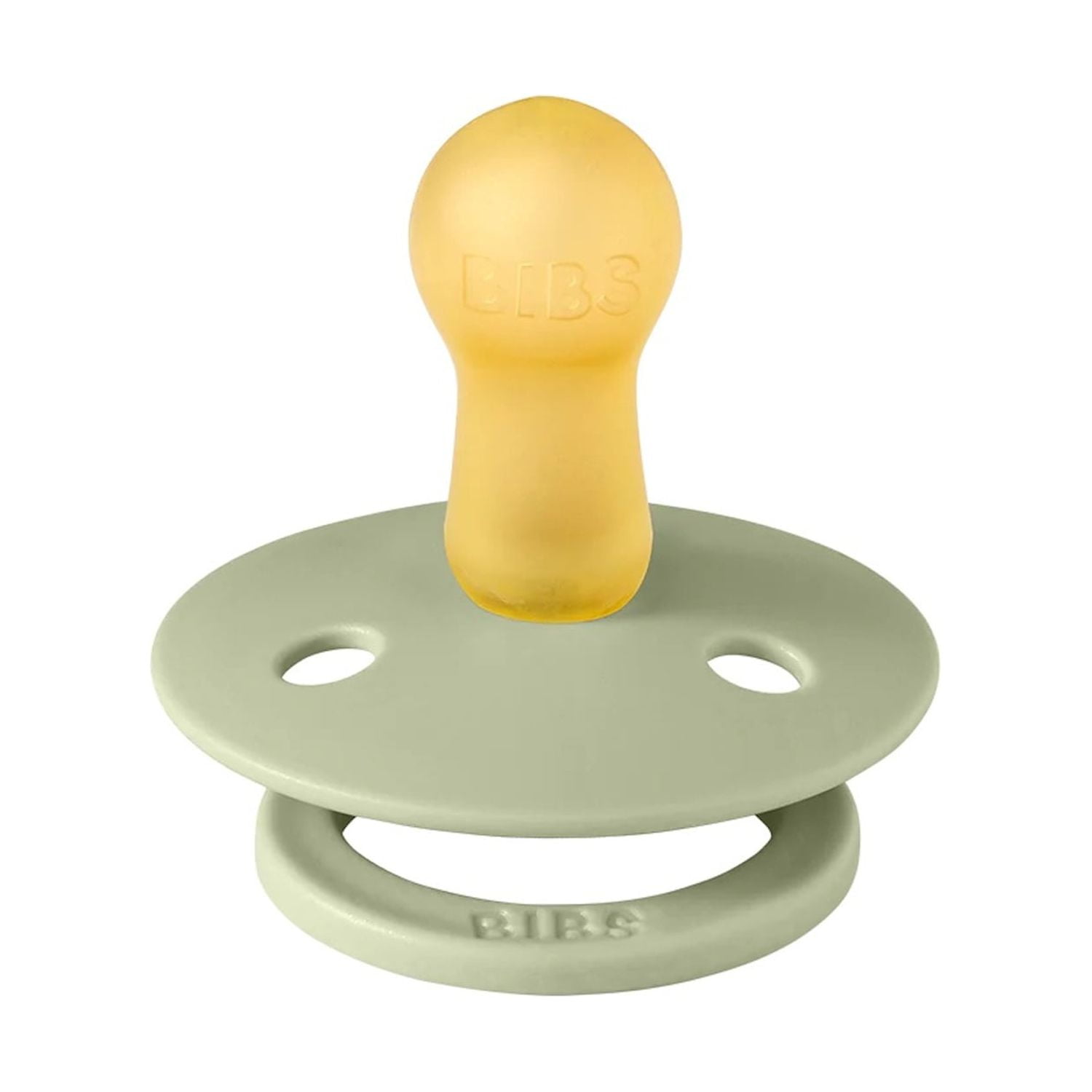BIBS Colour Latex Infant Pacifier Size 2, 6-18 Months, Sage/Cloud, 2 Count