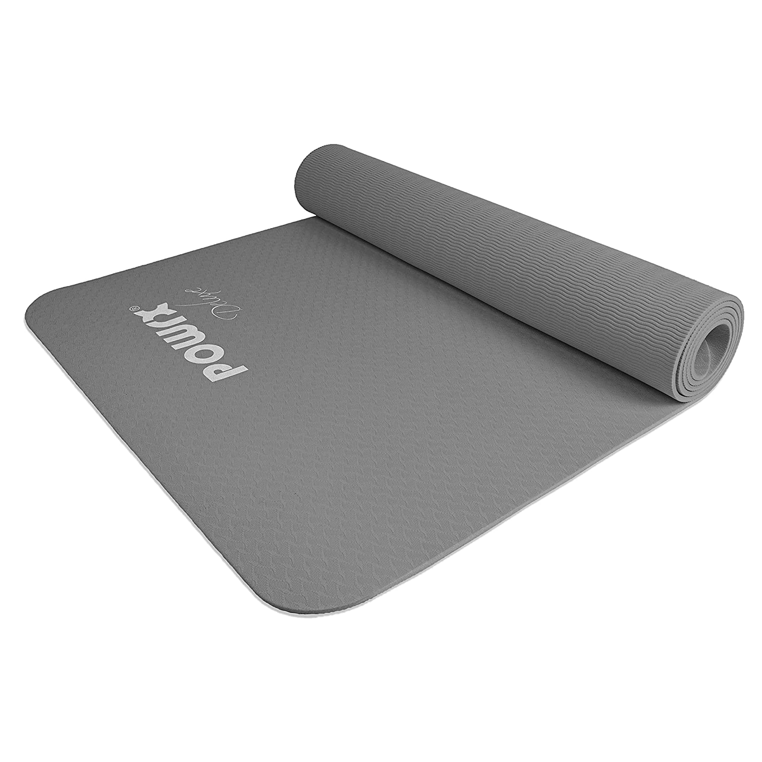POWRX Yoga Mat TPE with Bag Excersize mat for workout Nonslip