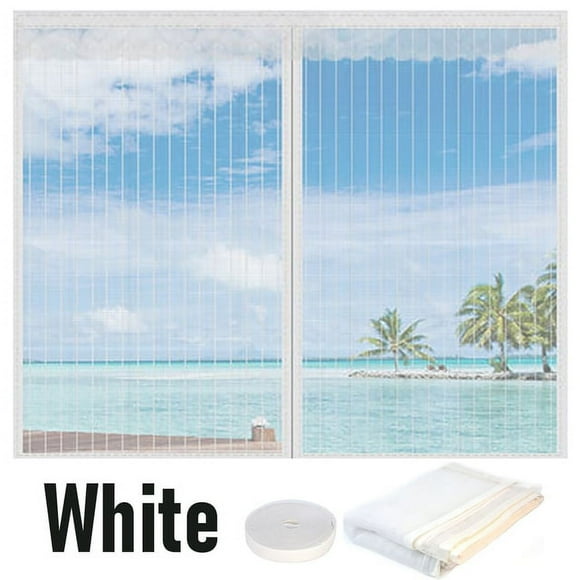 Magnetic Window Screen Screen Door Mesh Window Screen Curtain Magnetic Closing Door Screen to Keep Bugs Out Black