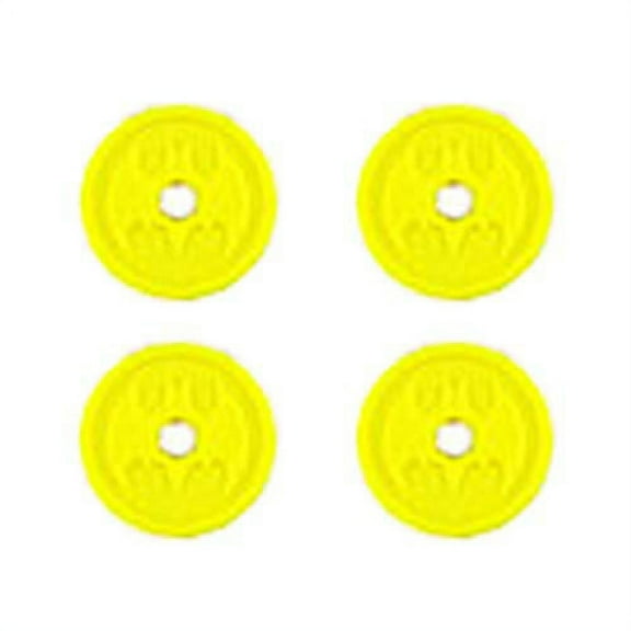 Replacement Parts for Imaginext Batmobile - GBK77 ~ DC Superfriends Transforming Batmobile R/C ~ Replacement Bag of 4 Yellow Projectile Discs