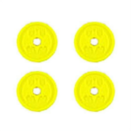 Replacement Parts for Imaginext Batmobile - GBK77 ~ DC Superfriends Transforming Batmobile R/C ~ Replacement Bag of 4 Yellow Projectile Discs