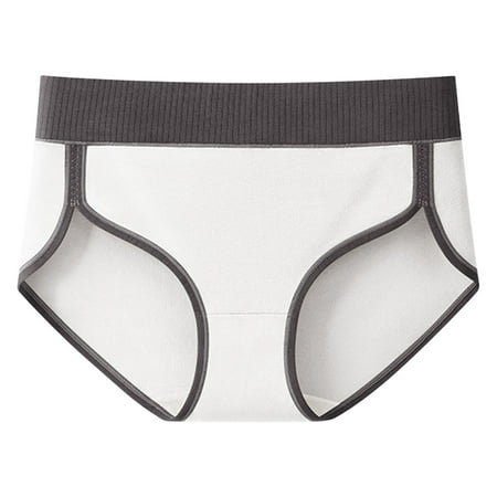 Ohufall Women s Cotton Briefs Underwear Mid-Rise Stretchy Hip Lift Full Coverage Brief Comfort Solid Color Athletic Hipster Panty