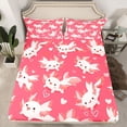 thumbnail image 2 of Castle Fairy Cute Salamander Full Size Sheets for Kids,Kawaii Axolotl Bed Sheets, 2 of 7