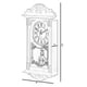 thumbnail image 4 of Reloj de pared Clockswise Vintage Grandfather con aspecto de madera, marrón, 4 of 8