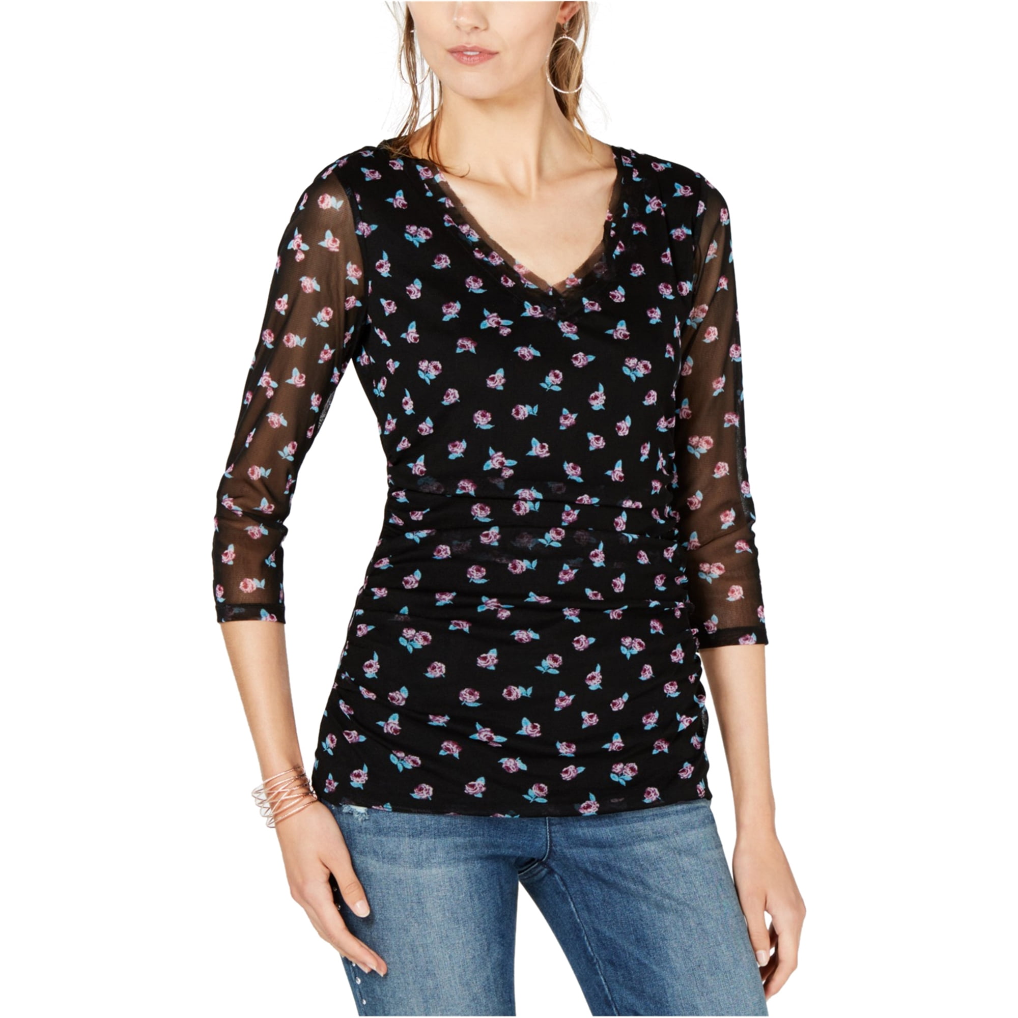 Mesh pullover blouse Outlet
