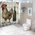 thumbnail image 7 of Orinice Wine Bottle Bathroom Decor Set Colorful Luxurious Polyester Fabric Shower Curtain with Hooks 69x72, 7 of 7