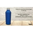 thumbnail image 4 of Stainless Steel Water Bottles - 6 pack - 17 oz - Vacuum Sealed Double Walled Reusable Sports Bottle - Keeps Drink Cold For All Day Hiking - Blue, 4 of 5