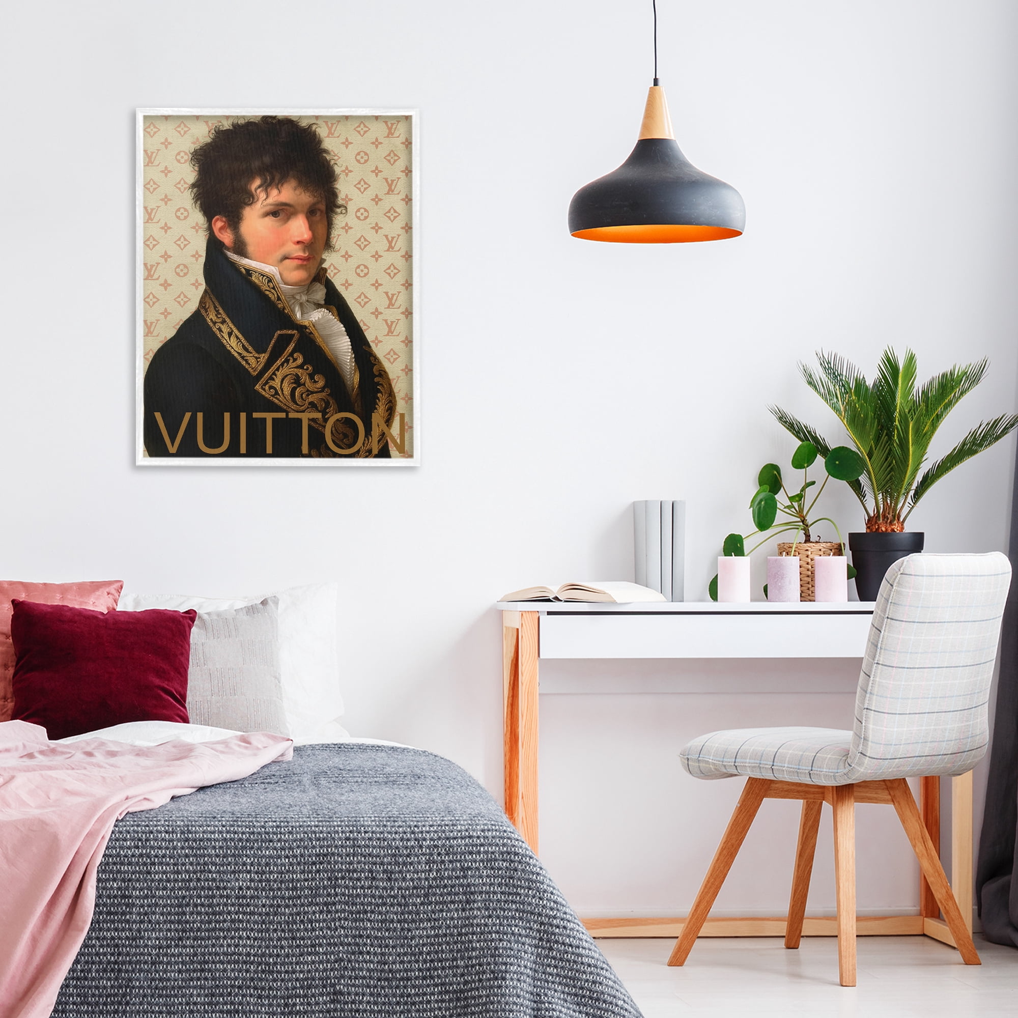 Stupell Industries Glam Gentleman In Spring White Framed Giclee Art, design by Grotto Studios