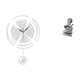 thumbnail image 5 of Adorno De Reloj De Pared Acrílico Con Grandes Números Arábigos Y Figura De Buda Guan Yin, Escultura Feng Shui Para Cocina, Estudio, Pasillo, Centro De Mesa, Decoración Silenciosa Y Ligera., 5 of 8