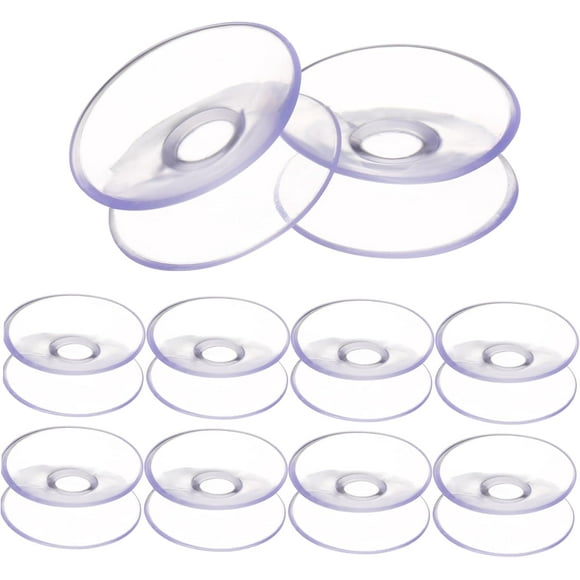 shiyou-10pcs Clear Bumpers Plastic Shims Double Sided Suction Cups Plastic Two Sided Suction Cups Glass Suckers Sucker Pad Without Hook Hanger Hook up Table Mat Mirror Desktop