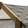 thumbnail image 4 of East Pet House, Indonesian Javanese Style Batik Pattern Wavy and Floral Design Old Fashioned Tile, Outdoor & Indoor Portable Dog Kennel with Pillow and Cover, 5 Sizes, Tan Black, by Ambesonne, 4 of 4