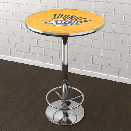 Oklahoma City Thunder NBA City Chrome Pub Table - Yellow, Navy Blue, Orange, Thunder Blue, White