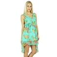 thumbnail image 5 of Bimba Women Asymmetrial Short Mini Dress Summer Clothing Floral Beach Wear, 5 of 6