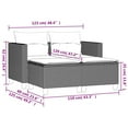 thumbnail image 4 of vidaXL Garden Sofa 2-Seater with Stools Brown Poly Rattan, 4 of 5