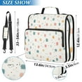 thumbnail image 5 of 3 Ring Zipper Binder with Shoulder Strap Waterproof Trapper Keeper 2 Inch D-Ring 500 Sheets Capacity Hand-drawn Cute Square, 5 of 7
