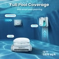 thumbnail image 4 of Hydro 3 All-in-one Pool Vacuum Robot, 200mins Runtime Cordless Pool Cleaner, 150W Brushless Motor+Floor/Wall/Waterline Scrubber Brush,Ideal for Inground/Above-Ground Swimming Pools, 4 of 6