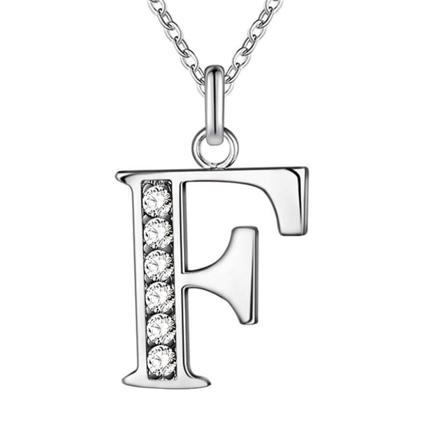 Collar europeo y americano de 26 letras, accesorios de moda con incrustaciones de diamantes