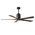thumbnail image 7 of Patricia-5 five-blade ceiling fan in Brushed Nickel finish with 60” solid walnut tone blades and dimmable LED light kit&nbsp;, 7 of 7
