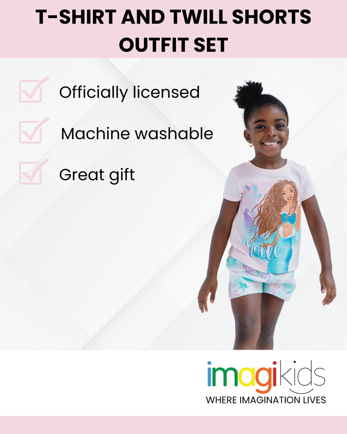 Disney Ariel T-Shirt and Twill Shorts Outfit Set Toddler