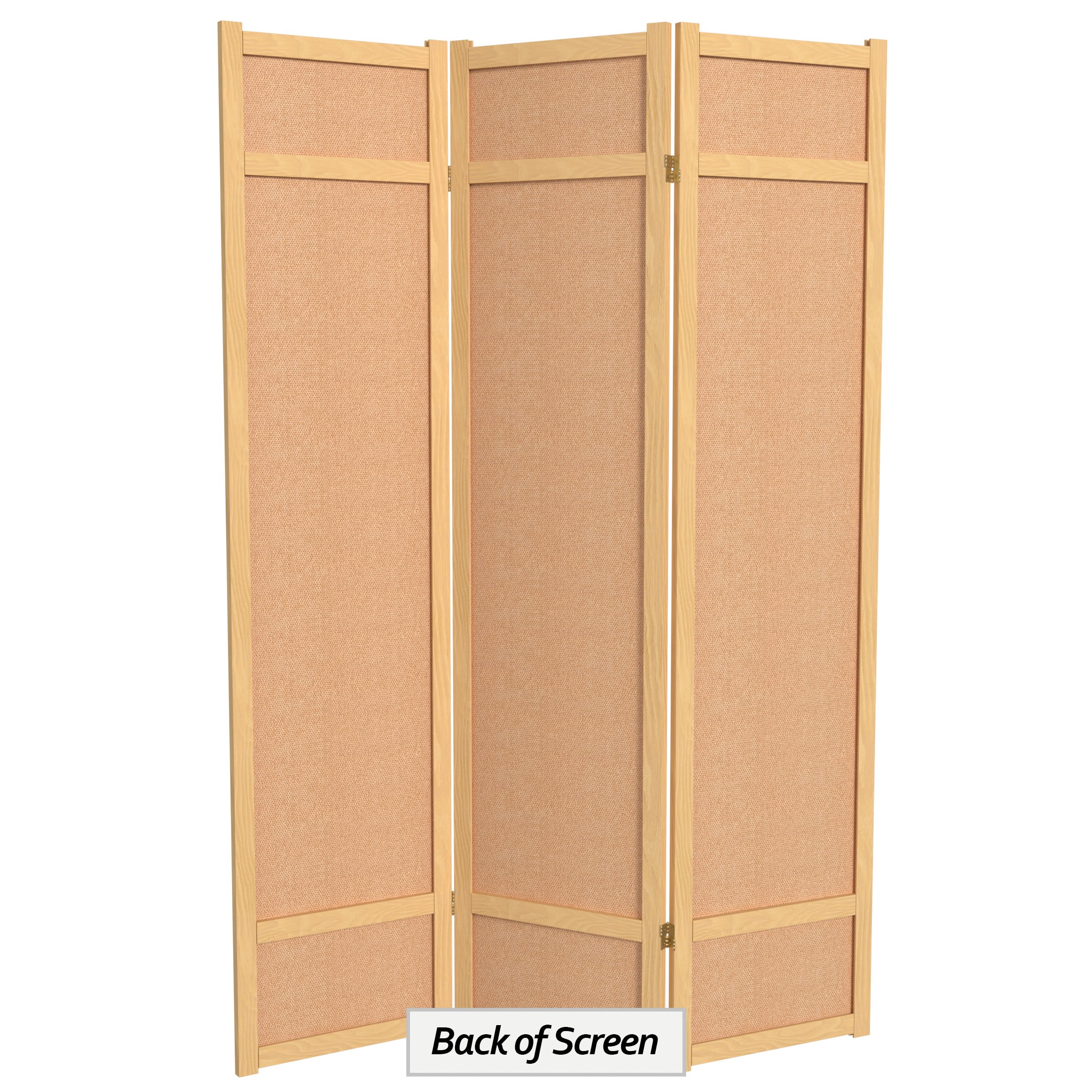 6 ft. Tall Jute Shoji Screen - 3 Panel - Natural