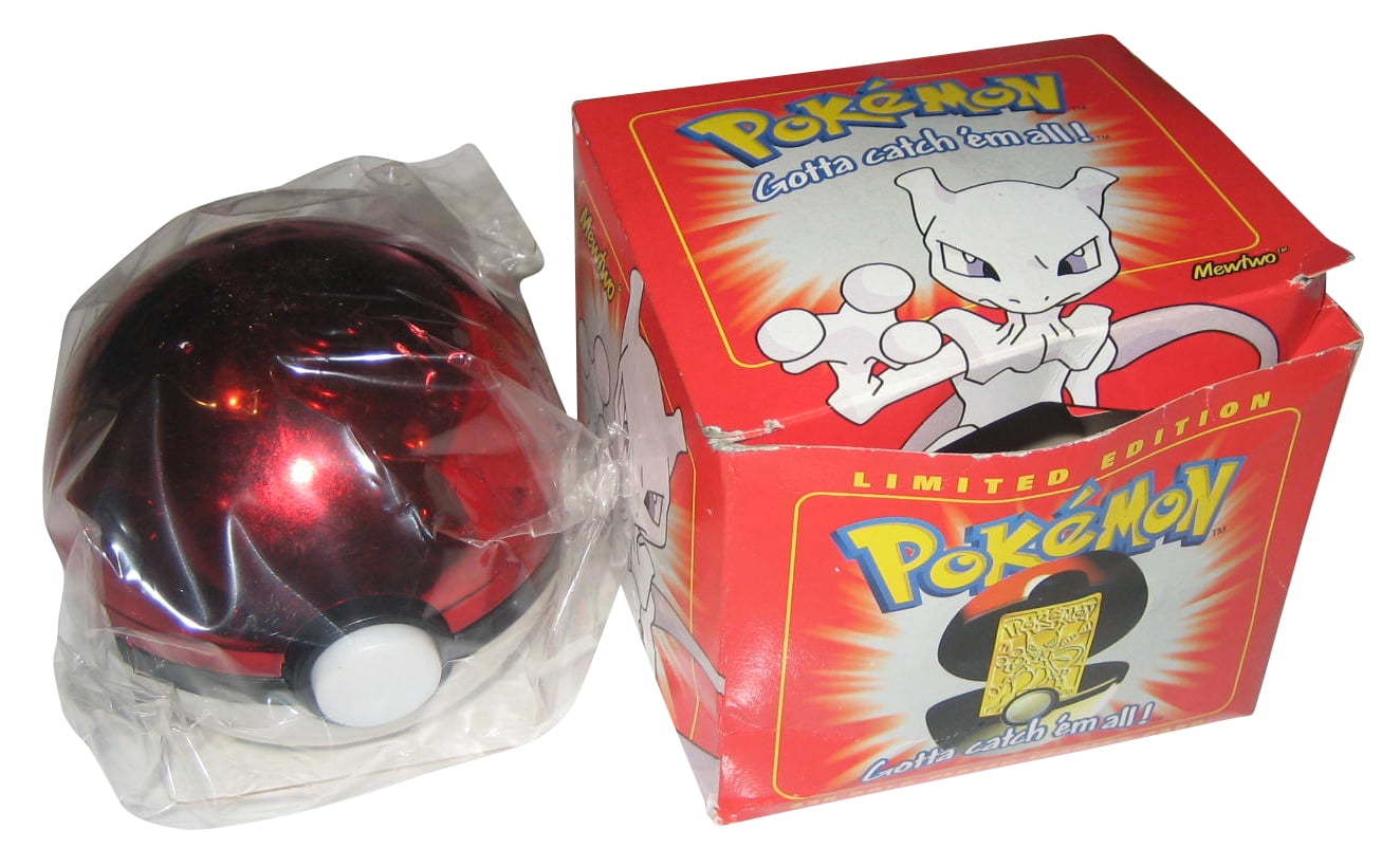 Pokemon Limited Edition 23k Gold Plated Mewtwo Trading Card W Pokeball Toy Red Box Walmart Com Walmart Com