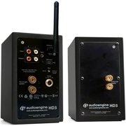 Audioengine HD3 Wooden Wired Bluetooth Stereo Amplifier Bookshelf Speakers - Pair (Satin Black)