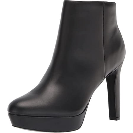 

Nine West Glow Up3 Black2 Almond Toe Stiletto Heel Platform Fashion Ankle Boots (Black 10.5)