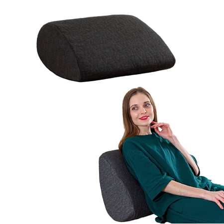 Memory Foam Pillow, Soft Inclined Bed Wedge Leg Rest Pillow, Dark Grey - 17 X 14.8 X 7 Inch | For Acid Reflux, Pregnancy, Anti Snoring, Reading, Back Pain Relief, Knee & Back Support Pillow